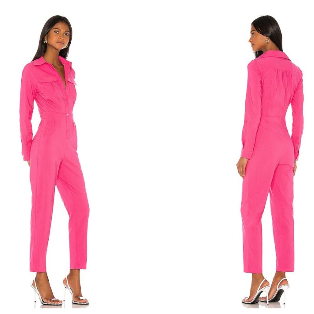 superdown Alicia Button Up Jumpsuit M